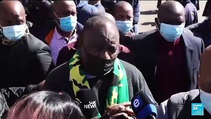 South Africa president rallies base as riot cleanup goes on