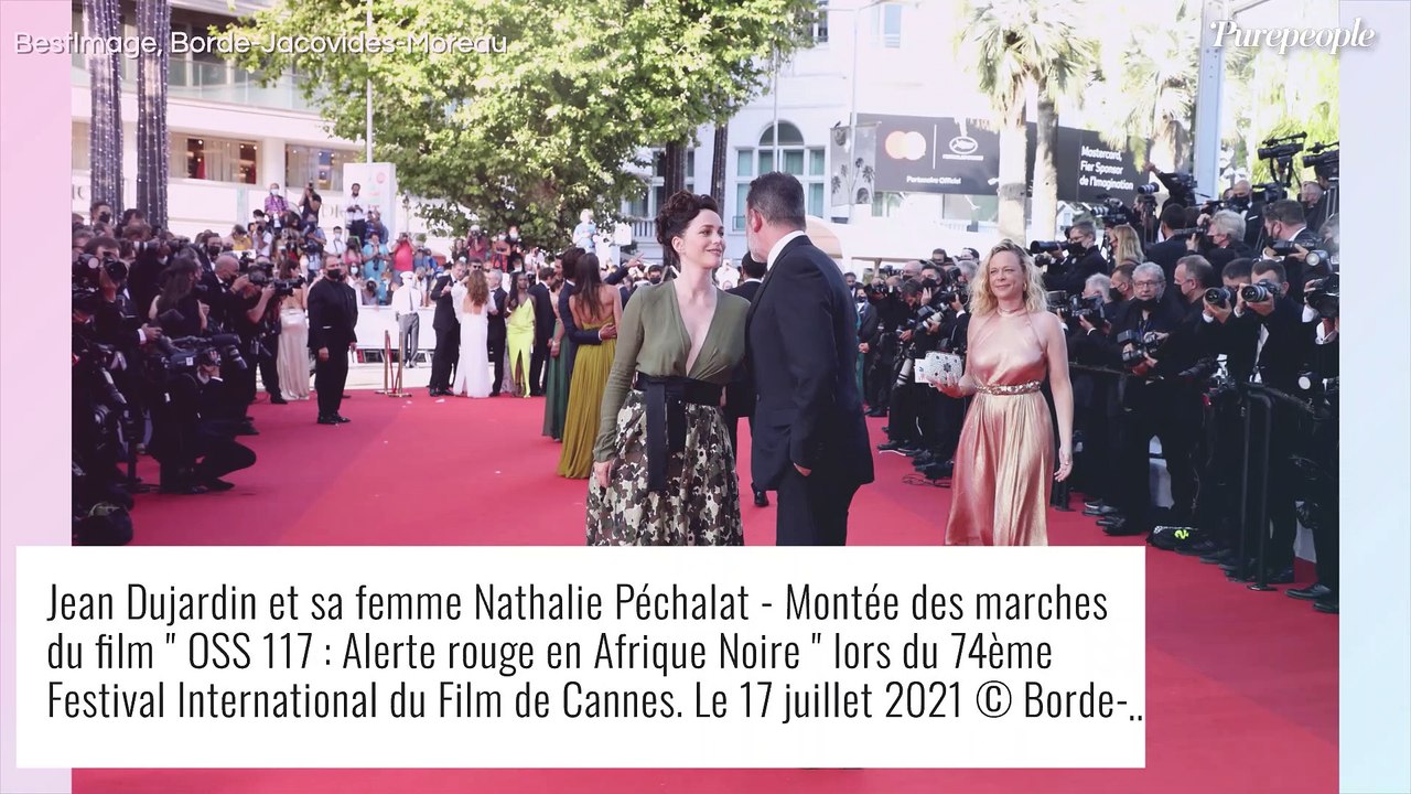 Jean Dujardin et Nathalie Péchalat main dans la main à Cannes : tendresse et robe originale