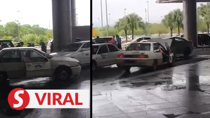 Taxi driver runs amok and crashes into cars at KK International Airport