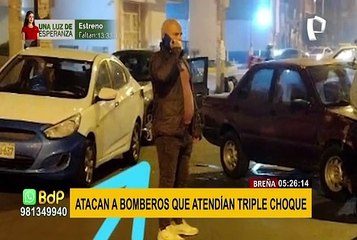 Breña: propinan puñete en el rostro a bombero cuando atendía una emergencia