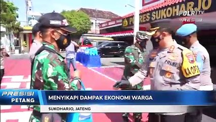 Polres Sukoharjo Membagikan Bantuan Sembako 100 Paket ke Masyarakat