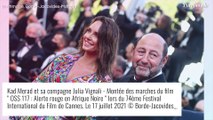 Cannes 2021  : Kad Merad et Julia Vignali amoureux complices sur le tapis rouge