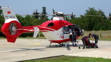 Son dakika haberleri | Düşerek yaralanan yaşlı adam ambulans helikopterle hastaneye sevk edildi