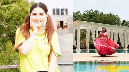 Sapna Chaudhary ने स्विमिंग पूल के पास लहंगा पहने लगाया जोरदार ठुमका, वायरल हुआ VIDEO!!