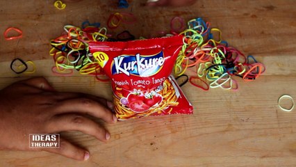 Chips Packet Vs Rubber Bands | Ideas Therapy