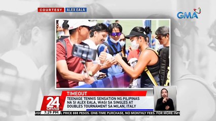 Teenage Tennis Sensation ng Pilipinas na si Alex Eala, wagi sa Singles at Doubles tournament sa Milan, Italy | 24 Oras