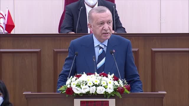 Cumhurbaşkanı Erdoğan: Kıbrıs davasının sahibi, yavru vatanıyla, anavatanıyla, büyük Türk milletinin tamamıdır