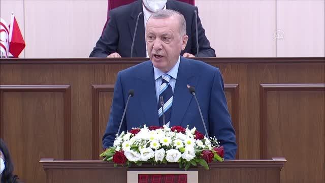 Erdoğan: (KKTC Cumhurbaşkanlığı Külliyesi) Nasıl bir Kuzey Kıbrıs devleti varmış birilerinin görmesi lazım