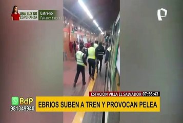 Denuncian que extranjeros presuntamente ebrios subieron a tren y provocaron pelea