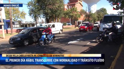 El primer día hábil transcurre con normalidad y tránsito fluído