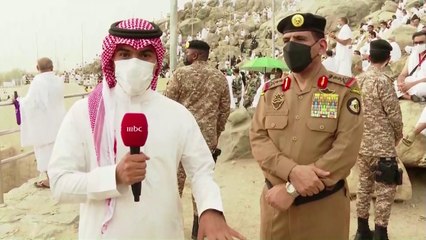 الفريق خالد بن قرار الحربي مدير الأمن العام رئيس اللجنة الأمنية للحج يوضح الحالة الامنية في المشاعر المقدسة والمتابعة الدقيقة في كل الأوقات ويوضح أهمية وضع الطوق الأمني
