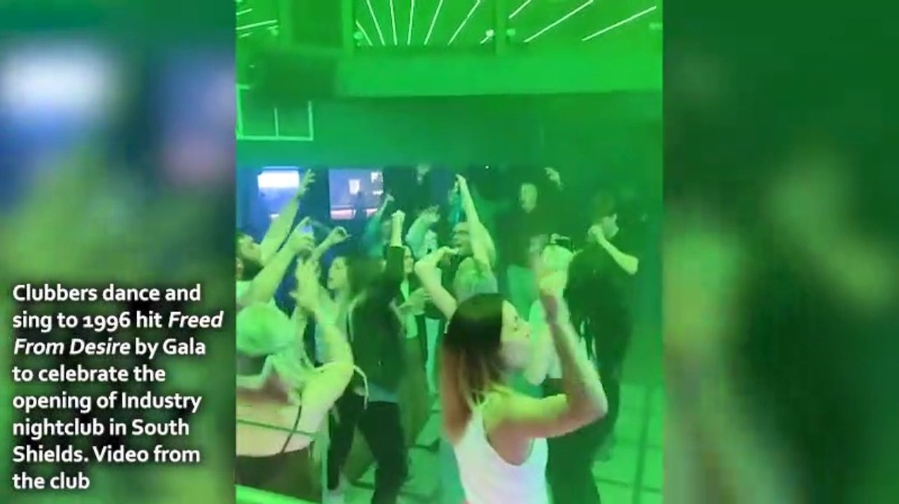 Clubbers at new South Shields club Industry celebrate Freedom Day