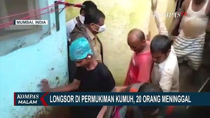 Insiden Longsor di Permukiman Kumuh Mumbai India, 20 Orang Meninggal
