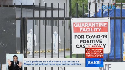 COVID patients na naka-home quarantine sa Maynila, pinalilipat na sa quarantine facilities | Saksi