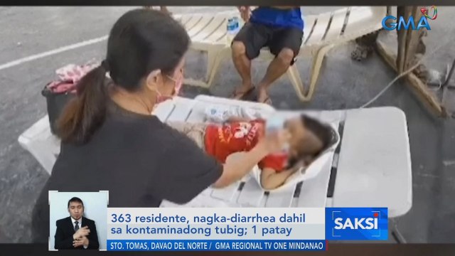 363 residente, nagka-diarrhea dahil sa kontaminadong tubig; 1 patay | Saksi