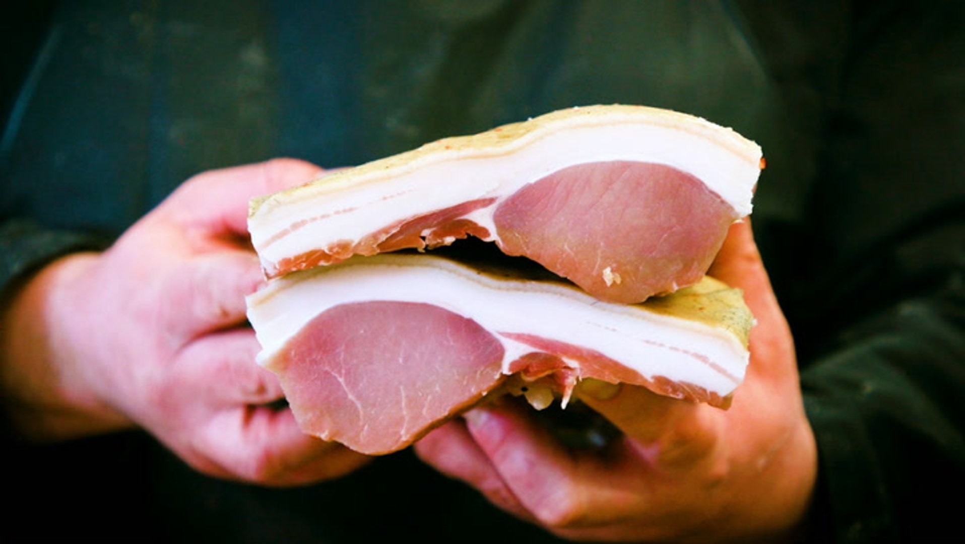 Here's how traditional English bacon is made