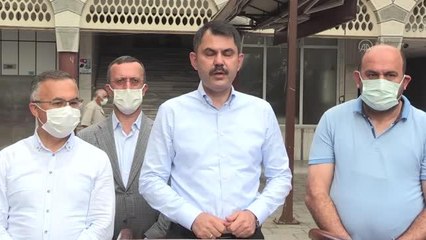 Son dakika politika: Bakan Kurum, bayram namazının ardından Rize'deki sel ve heyelan sonrası çalışmaları değerlendirdi Açıklaması