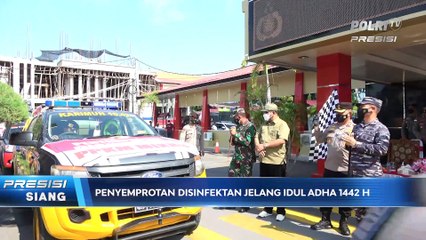 Penyemprotan Disinfectant Polres Karimun
