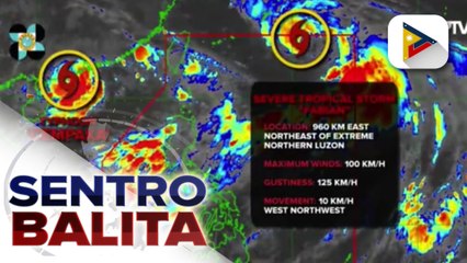 PTV INFO WEATHER: Dalawang bagyo sa loob at labas ng PAR, patuloy na binabantayan; bagyong #FabianPH ay posibleng lumakas pa at maging typhoon ayon sa PAGASA