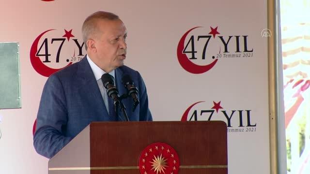 Cumhurbaşkanı Erdoğan: Öncelikle Kıbrıs Türkü'nün egemen eşitliği ile eşit statüsü teyit edilmelidir, çözümün anahtarı da budur