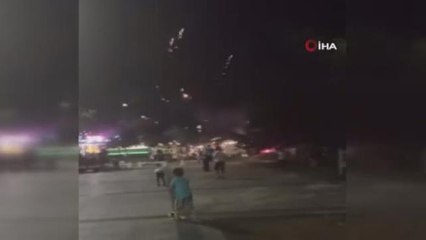 Küçükçekmece'de göl kenarında havai fişek dehşeti