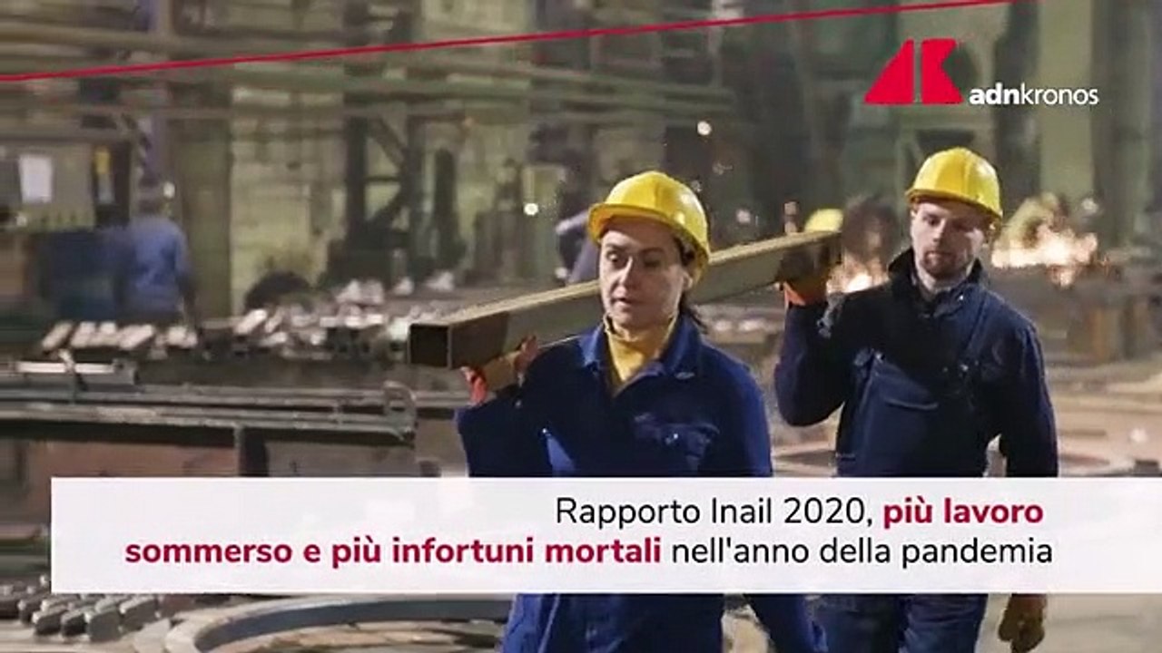 Rapporto Inail 2020: più lavoro sommerso e più infortuni mortali