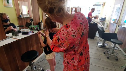 Holly's haircut for the Little Princess Trust