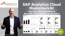 SAP Analytics Cloud Musterbericht nach den IBCS-Standards und dem ONE PAGE Prinzip neu gestalten