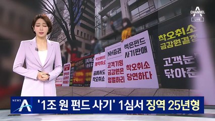 ‘1조 원대 펀드사기’…옵티머스 대표, 1심서 징역 25년