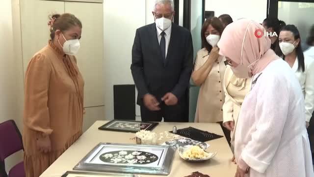 Emine Erdoğan, Girne Belediyesi Sosyal Yaşam Merkezi'ni ziyaret etti