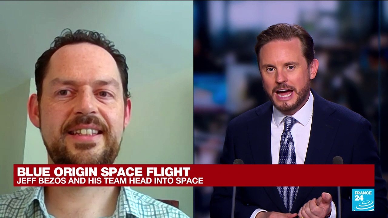 Bezos riding own rocket on company's 1st flight with people