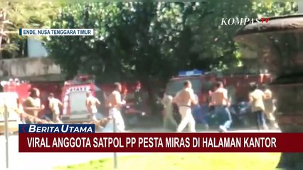 Viral! Anggota Satpol PP Pesta Miras di Halaman Kantor