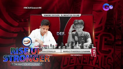 NCAA Season 96 online chess seniors division | Estavillo (MU) vs. Cunanan (EAC) | Rise Up Stronger