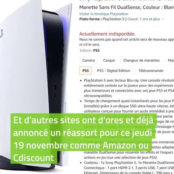 ps5 officiellement vendue