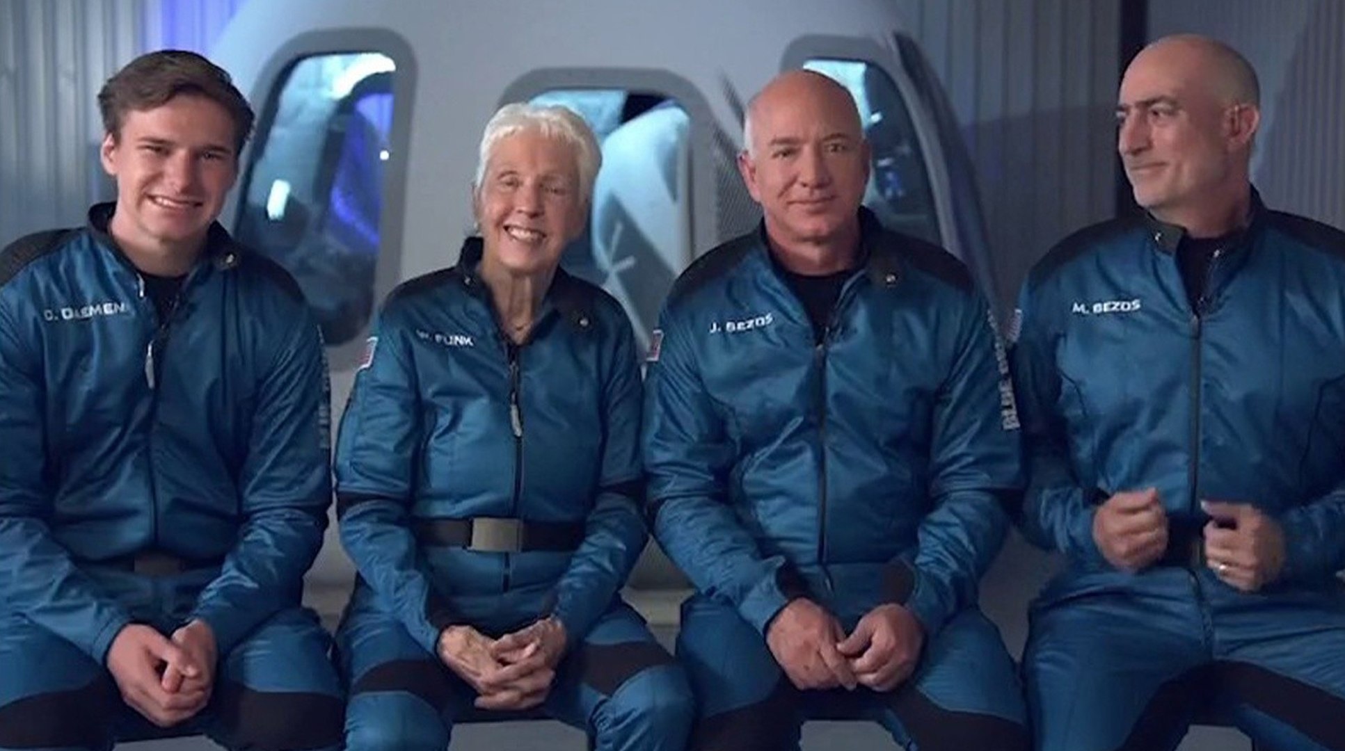 ⁣Jeff Bezos' Blue Origin Completes First Passenger Flight to Space