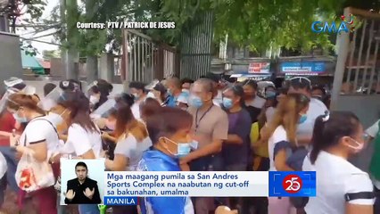 Mga maagang pumila sa San Andres Sports Complex na naabutan ng cut-off sa bakunahan, umalma | Saksi