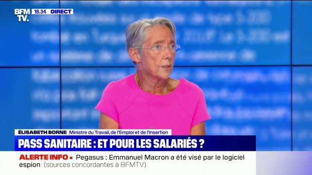 Interrogée sur un éventuel report du pass sanitaire étendu, Élisabeth Borne estime que la quatrième vague, c'est maintenant