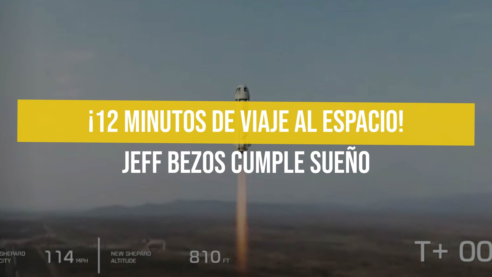 ⁣¡12 minutos de viaje al espacio! Jeff Bezos cumple sueño