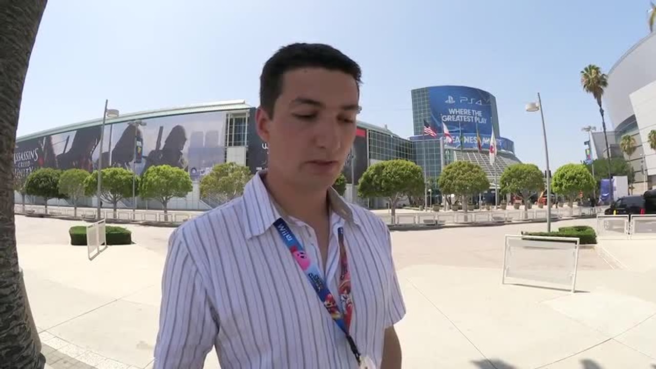 E3 2014, J-1, devant le Convention center de Los Angeles