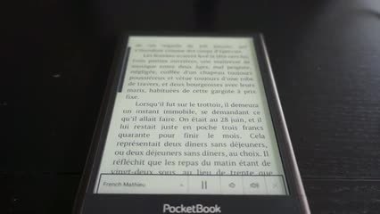 Les Numériques : Lecture format ePub en mode Text-To-Speech sur l'Ultra PocketBook.