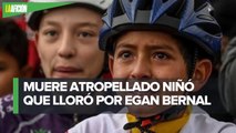 Muere atropellado Julián Gómez, niño que lloró tras triunfo de Egan Bernal