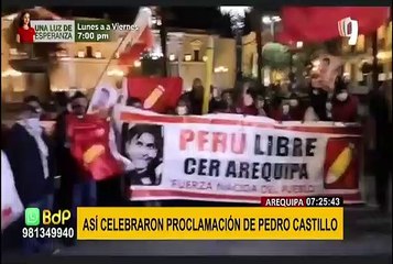 Pedro Castillo: así celebraron su proclamación en el interior del país