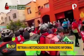 Repartidores se enfrentan a policías para no ser desalojados de calle en Magdalena