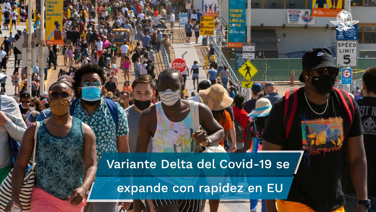 Variante Delta del coronavirus, responsable de 83% de contagios en EU