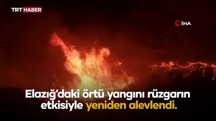 Elazığ’daki örtü yangını yeniden alevlendi