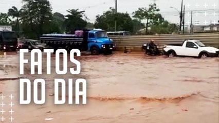 Rio Uribóca volta a transbordar após chuva desta terça