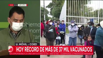 Récord de vacunación en Santa Cruz y baja el índice de positividad