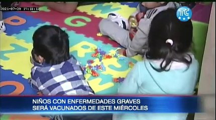 ¡ATENCIÓN! Niños con enfermedades agravantes recibirán la vacuna contra el covid