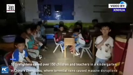 Kindergarten flooded in China's Zhengzhou, 150 children, teachers saved
