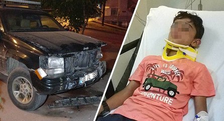 11 yaşında direksiyona geçti, babasının patronunun aracıyla kaza yaptı